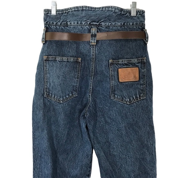 Vintage 80s 90s Weathered Blues Ultra High Waist Tapered Jeans Size 7/8 (28) - Picture 6 of 15